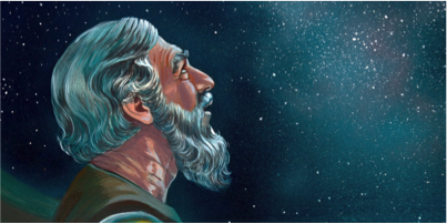 Dessein d'Abraham contemplant le ciel étoilé