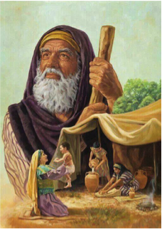 Abraham avec son bâton